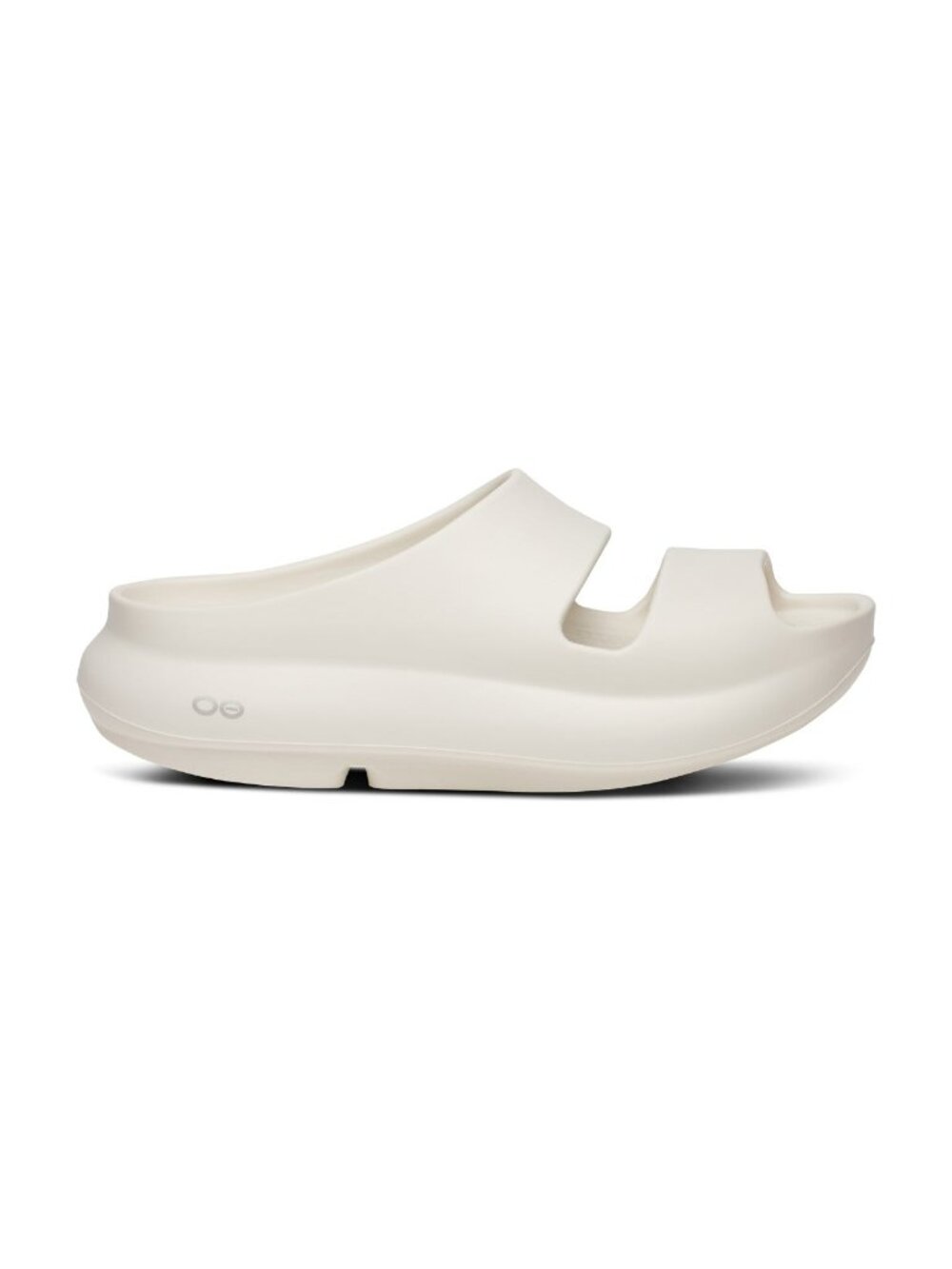 OOFOS OOyea PLUS Two-Strap Slide Sandal - Chalk - 8